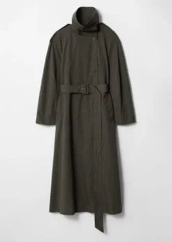 Trenchcoat mit hohem Kragen