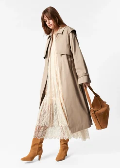 Trenchcoat mit Tunnelkragen