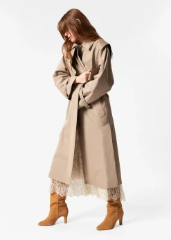 Trenchcoat mit Tunnelkragen