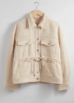Tweedjacke mit Kordelzug