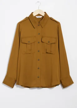 Utility-Hemd aus Satin