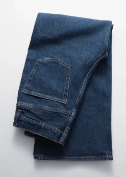 Verkürzte Jeans mit weitem Bein