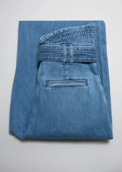 Weite Paperbag-Jeans