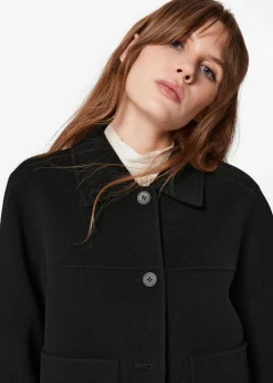 Wolljacke mit Kragen
