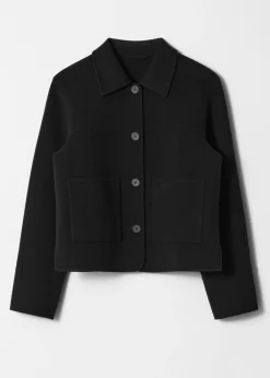 Wolljacke mit Kragen