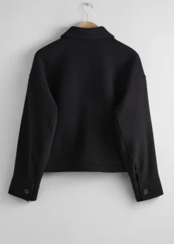 Wolljacke mit Kragen