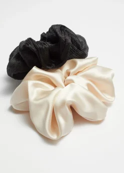 Zweier-Set Satin-Scrunchies in XL