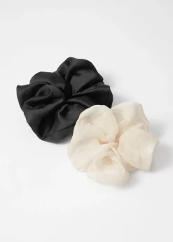 Zweier-Set Satin-Scrunchies in XL
